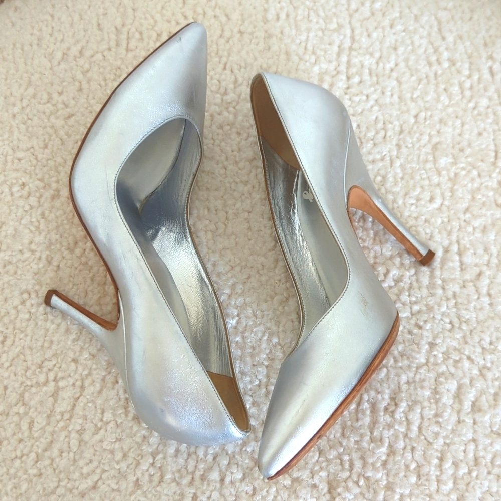 Dolce & Gabbana Silver Metallic Women's Heels - Picture 4 of 11